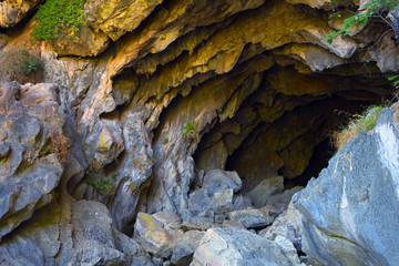 Famous cave (Cueva del Gato) in Benaojan, Ronda, Spain.