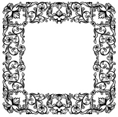 square floral frame