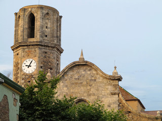 Fototapeta na wymiar Old stone medieval Church of St Nicolau in Spain