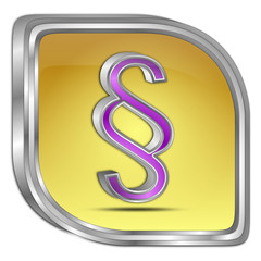 Law paragraph button - 3D illustration