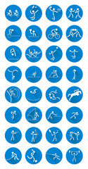 Summer Olympic Games . Icons vector. Eps 10.