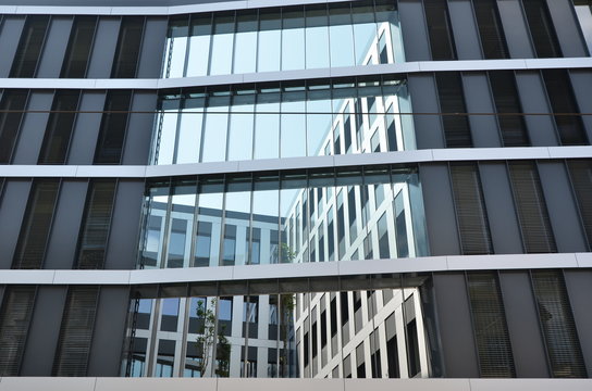 Modern office building glass construction