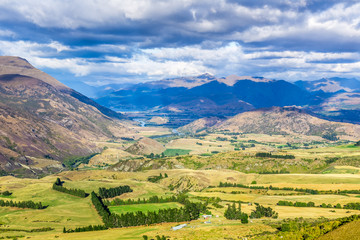 View from Crown Range Lookout, South Island, New Zealand