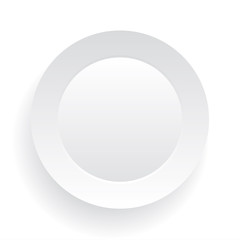 Empty White plate vector