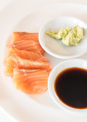 salmon sashimi