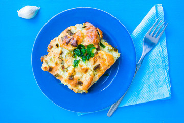 zucchini with egg and cheese