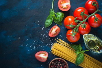 Ingredients for cooking Italian pasta