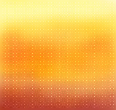 Yellow-orange and brown color blurred abstract vector background. Smooth gradient backdrop with transparent white dots texture overlay