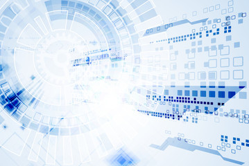 Abstract blue technological background.