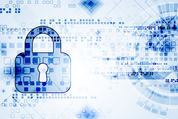 Protection concept of digital and technological.