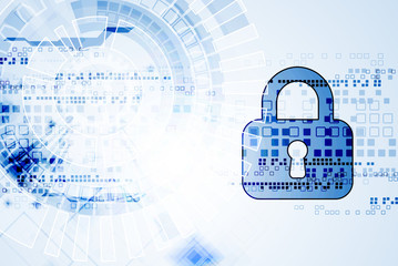 Protection concept of digital and technological.