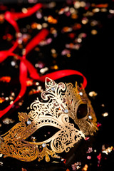 Golden carnival mask.