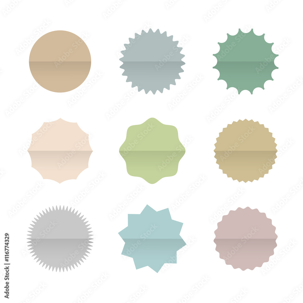 Canvas Prints paper blank stickers and tags isolated on white background