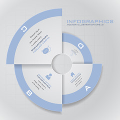 Infographics circle origami style.Vector illustration