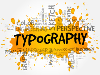 TYPOGRAPHY word cloud, creative business concept background