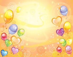 Background with balloons