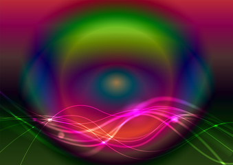 Naklejka premium Streszczenie faliste linie