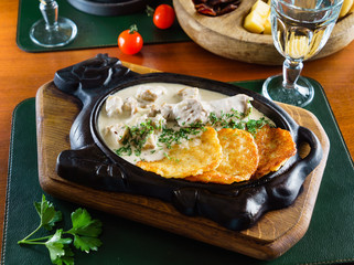 potato pancakes with meat