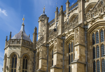 Architectural detail on the exterior of the royal chapel at Wind