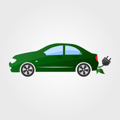 Eco car vector illustration. Eco auto
