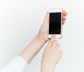 
mobile phone in the hands