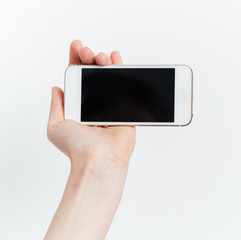 
mobile phone in the hands