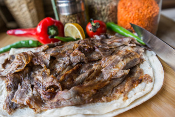 Turkish Doner Kebab Portion