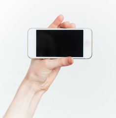 
mobile phone in the hands