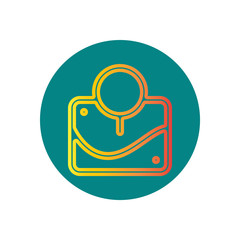 Vector icon  on the topic office  on  circle navigator