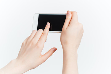 
mobile phone in the hands