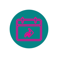 Vector icon  on the topic office  on  circle the calendar