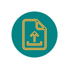 Vector icon  on the topic office  on  circle document