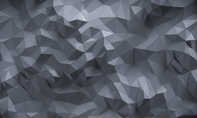 Abstract textured modern dark polygonal wall