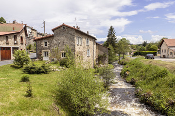 Fototapeta na wymiar La Dorette river in Dore-l'Église