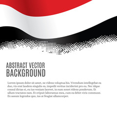 Vector background with Yemen flag and copy space
