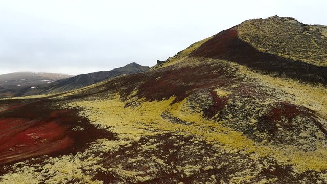Island - Landschaft - Vulkan  - Natur - Luftaufnahme - 4K