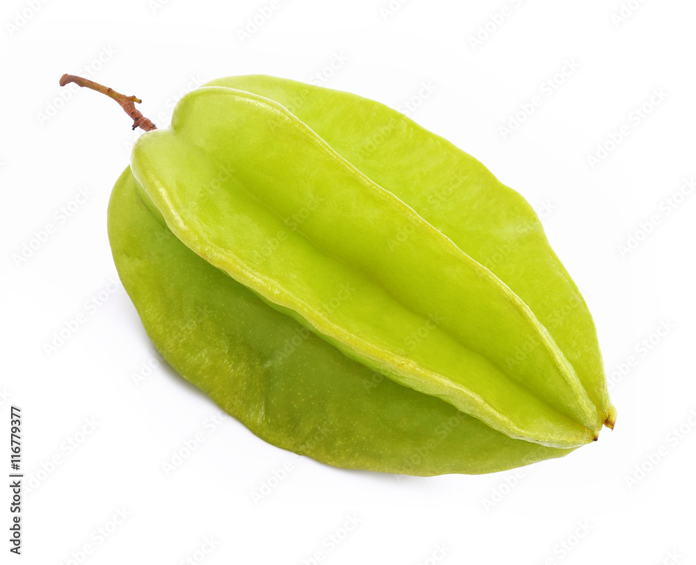 Poster Carambola fruit isolated on white background