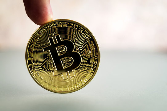Bitcoin coin. Cryptocurrency economy money.