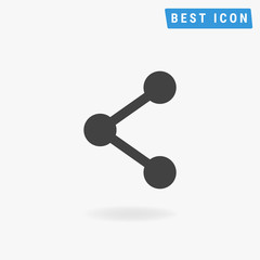 Share Icon Flat, Share Icon Sign