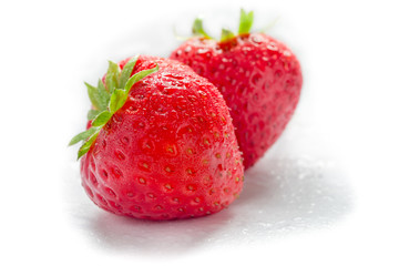 Fresh strawberry isolated on white 