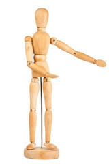 Wooden dummy showing direction