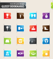 Boxing icon set