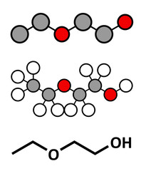 2-ethoxyethanol solvent molecule. 