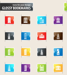 Buildings icons set