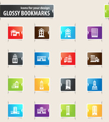Buildings icons set