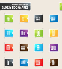 Buildings icons set