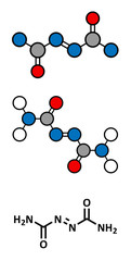 Azodicarbonamide food additive molecule. Used in bread production.