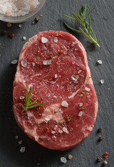 Fresh raw steak