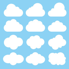 Cloud set. Cloud Icon Vector.