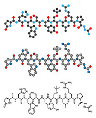 Goserelin breast and prostate cancer drug molecule.